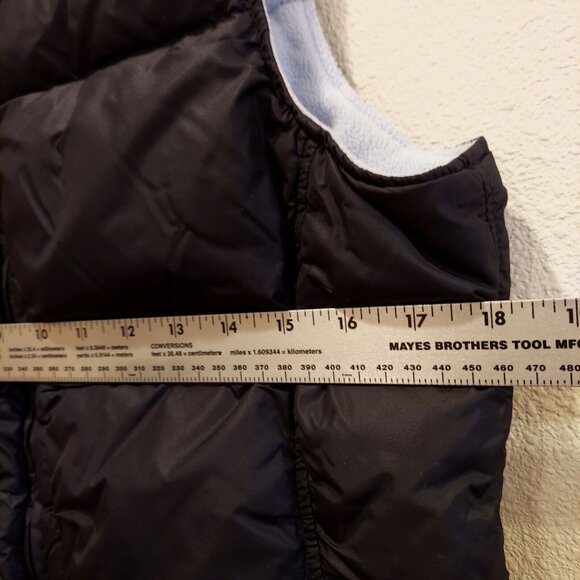 Old navy  Womens M black DOWN filled puffer Vest jacket outdoor gorpcore Zip - Picture 7 of 11